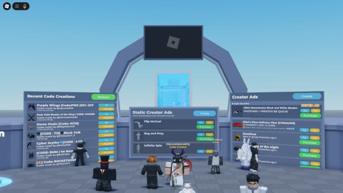 Flex UGC Roblox game icon and codes
