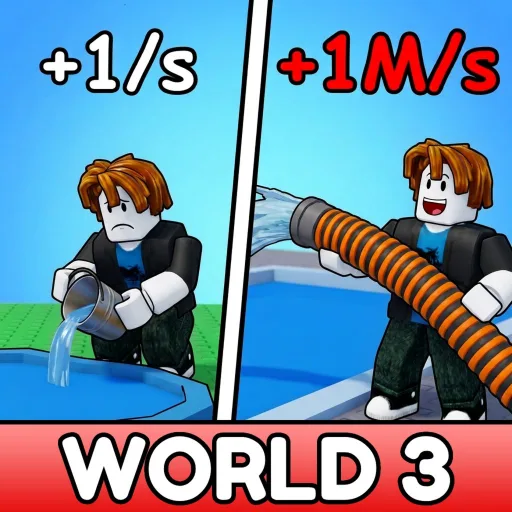+1 Drain Water Per Click Roblox game icon and codes